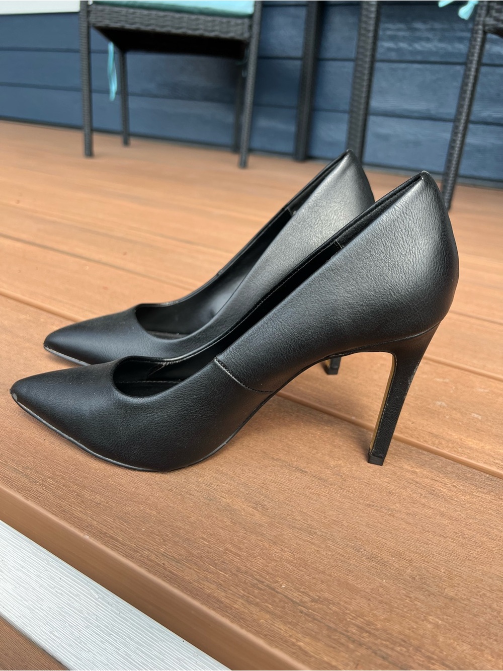 New York & Company Black Pointed-Toe Stiletto Pumps